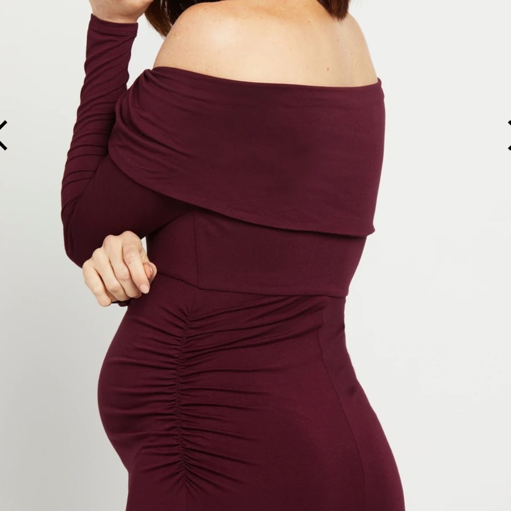 NWT! Motherhood Maternity Off the shoulder maternity gown (photo shoot dress) - Picture 3 of 8